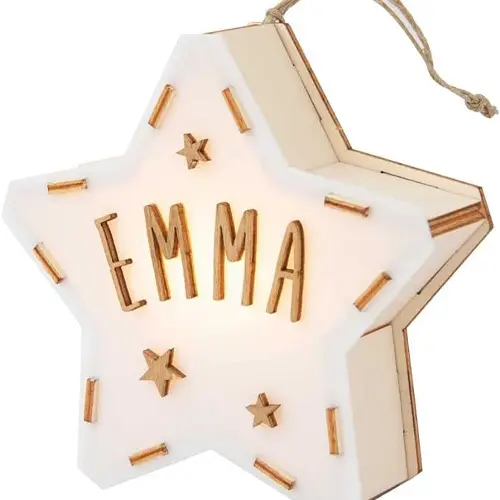 Lichtster die gepersonaliseerd wordt