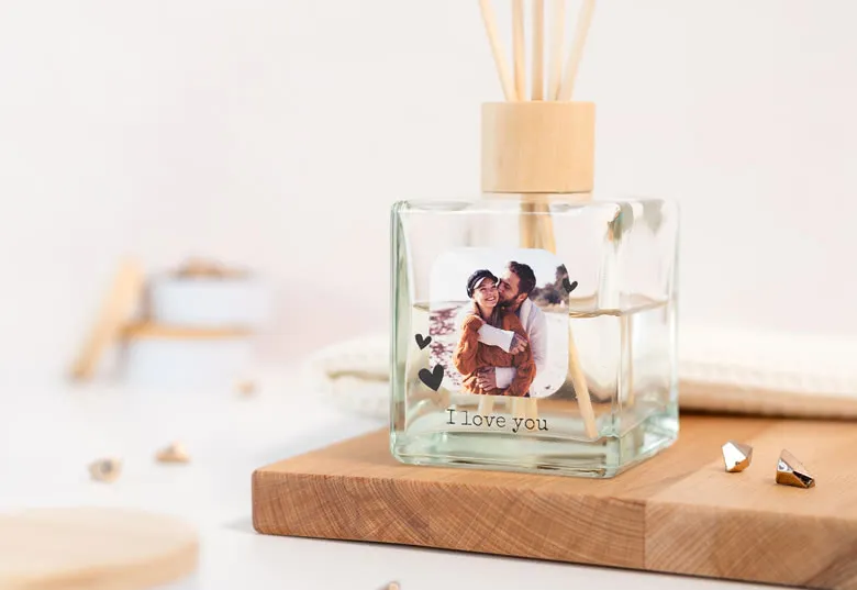 Geurstokjes in flesje (gravering)