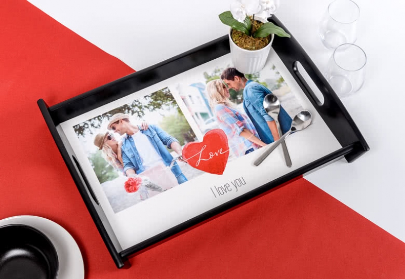 Dienblad met meerdere foto's