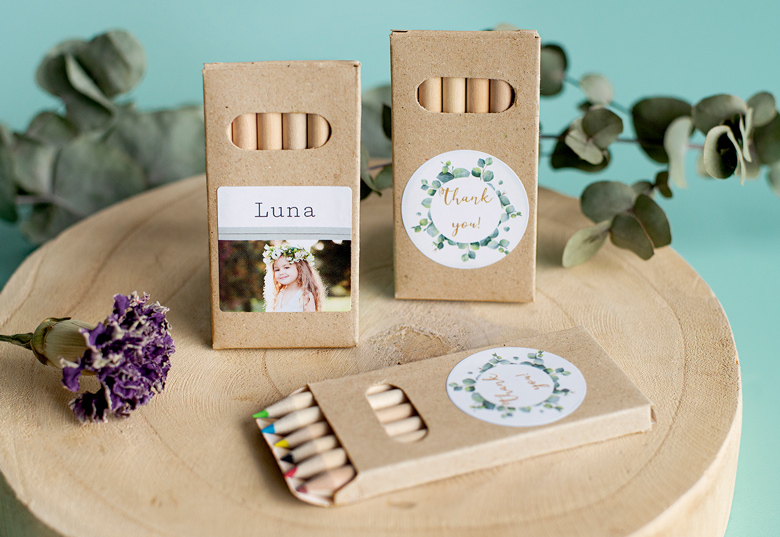 12 of 24 Kleurpotloden met stickers 