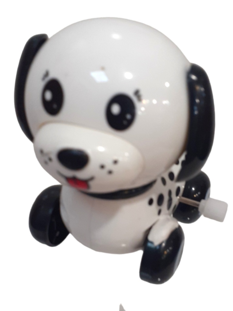 [470] Hond "wind-up"op wielen